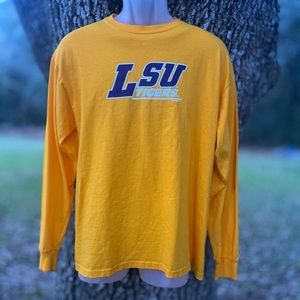 LSU TIGERS LOUISIANA STAR UNIVERSITY COLLEGE LONG SLEEVE T SHIRT LARGE GUC